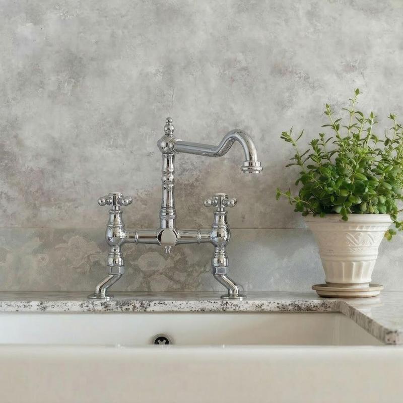 Grifo de cocina Nostalgic acero inoxidable V1979RVSST