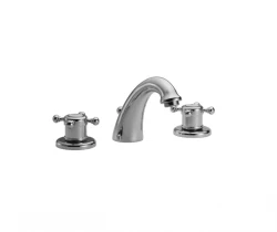 Mezclador Termostático de Lavabo Huber Victorian 3 orificios Cromado-Dorado VTT710107G