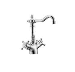 Mezclador Termostático para Lavabo Huber Victorian Cromado / Dorado VTT520107G