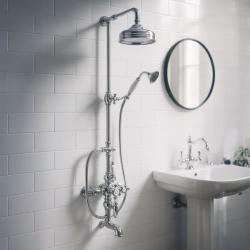 Conjunto de bañera/ducha Huber Victorian termostático  30cm acero inoxidable 592.VN31H.AC