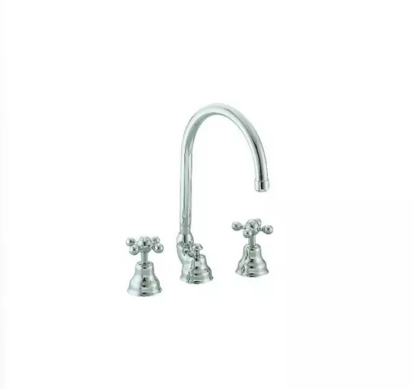 Mezclador Cisal Arcana para lavabo cerámico 3 orificios cromado AC00106021