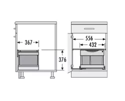 Cubo de basura Hailo Tandem S 2 Plus 2 1153449242