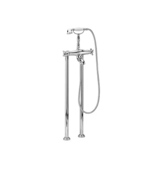 Mezclador termostático Huber Croisette de pie para bañera Cromado/Dorado CST390107G