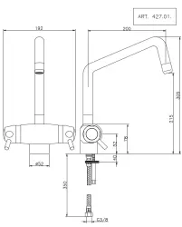 Huber Clinic Plus grifo de cocina termostático cromado CPT6501021.