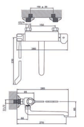 Huber Clinic grifo de cocina termostático cromo 571.08LCH.CR