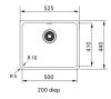 Franke Sirius 2 S2D 110.50 kunstof zwarte spoelbak 50x41cm onderbouw 1156276242