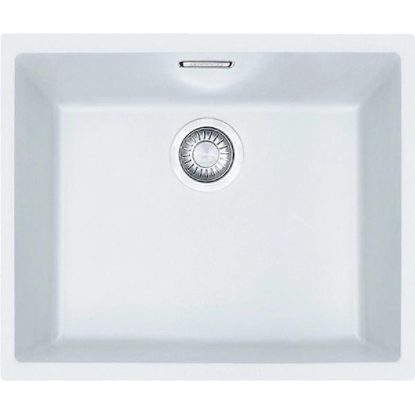 Fregadero  Franke Sirius SID 110.50 de resina en color  blanco  50x41cm bajo encimera 125.0332.323