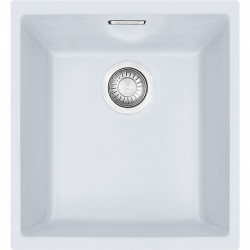 Fregadero Franke Sirius 2 SID 110.34 de resina en color blanco  34x41cm bajo encimera 125.0332.398