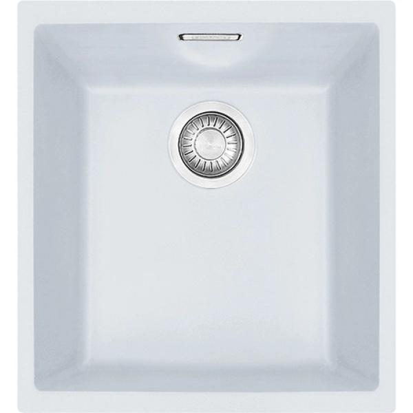 Fregadero Franke Sirius 2 SID 110.34 de resina en color blanco  34x41cm bajo encimera 125.0332.398