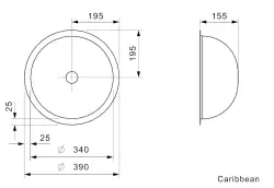 Fregadero encastrable de acero inoxidable Reginox Caribbean B30G6LLU02GDS