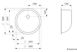 Fregadero empotrable de acero inoxidable Reginox Amazone B30G4LLU02GDS