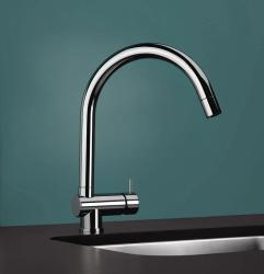 Grifo monomando de cocina Waterevolution Flow cromado con caño extraíble T15501