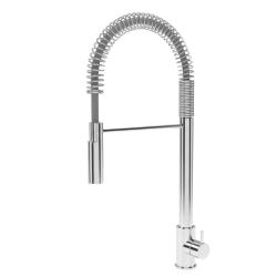 Grifo de cocina semiprofesional Waterrevolution Flow cromado con columna y resorte T15701