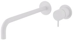 Grifo empotrado para lavabo Watervolution Flow, blanco mate, con caño de 25 cm T116BBR-25