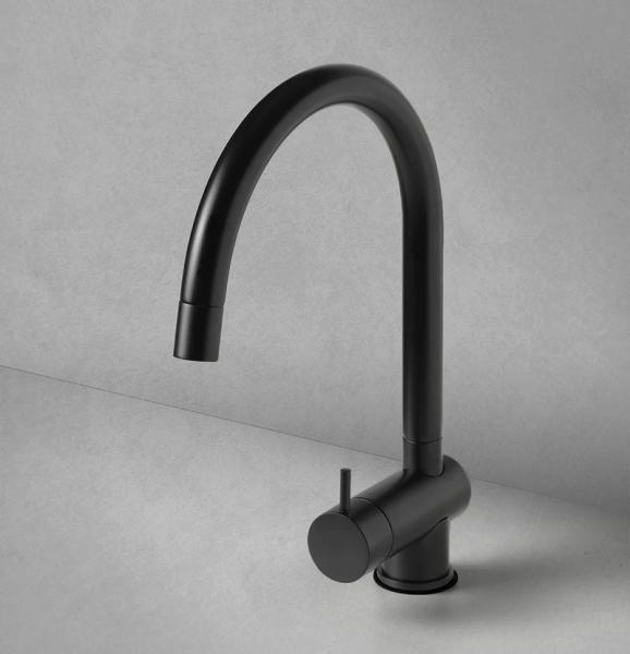 Grifo monomando de cocina Waterevolution Flow negro mate con caño extraíble T155PR