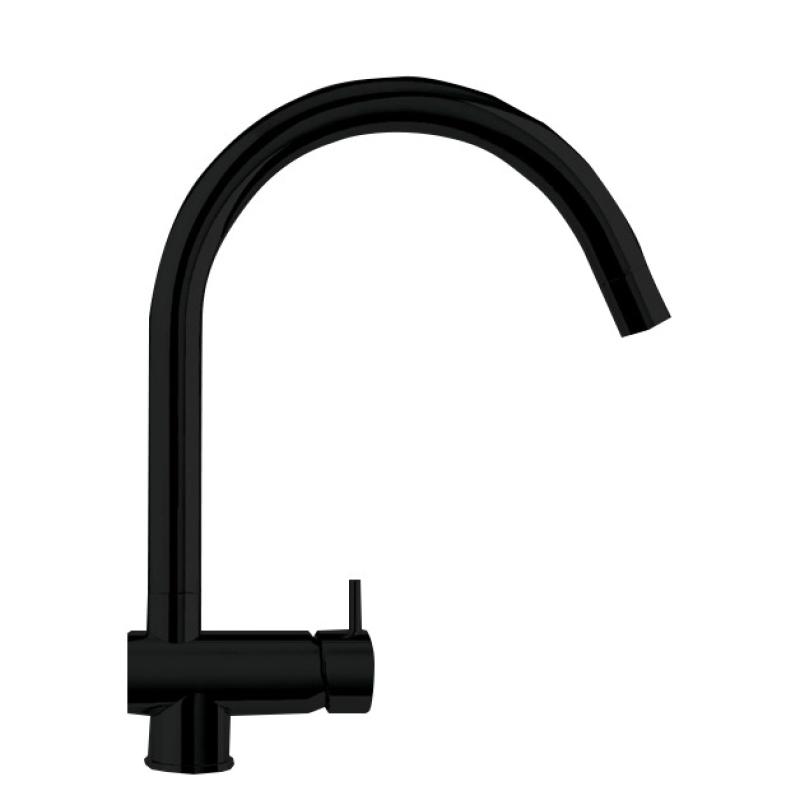 Grifo monomando de cocina Waterevolution Flow negro mate con caño extraíble T155PR
