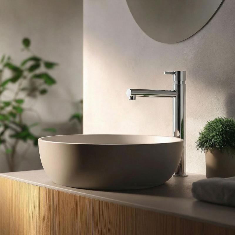 Grifo alto de lavabo Waterevolution S22 con desagüe acero inoxidable T415IE