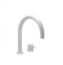 Grifo Waterevolution Flow de 2 orificios para lavabo blanco mate T112UBR