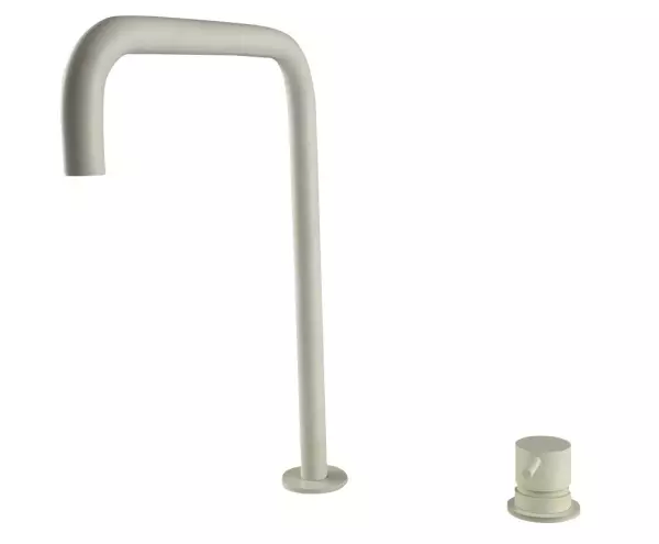 Grifo Waterevolution Flow de 2 orificios y caño alto 222 blanco mate T122HBR