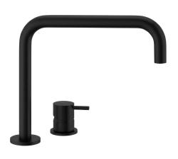 Grifo Waterevolution Flow de 2 orificios para lavabo negro mate T112HPR