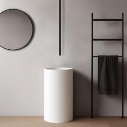 Grifo  Waterevolution Flow de techo caño lavabo negro mate T1678PR