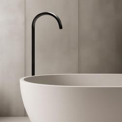Caño Waterevolution Flow para bañera de pie negro mate T1673PR