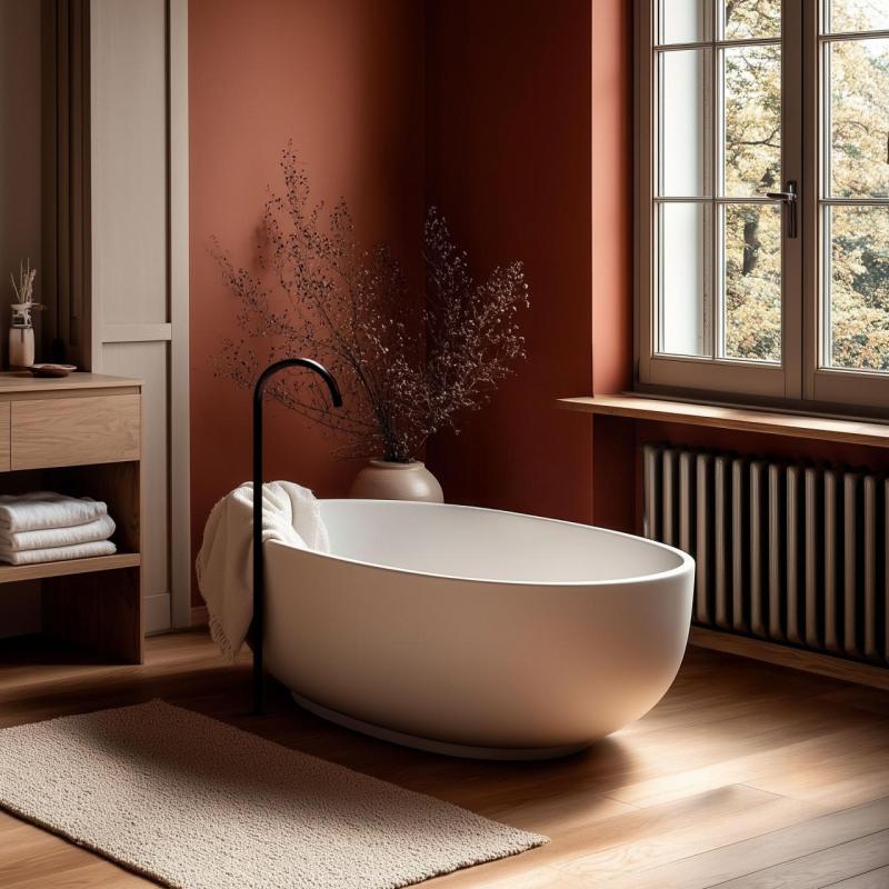 Caño Waterevolution Flow para bañera de pie negro mate T1673PR