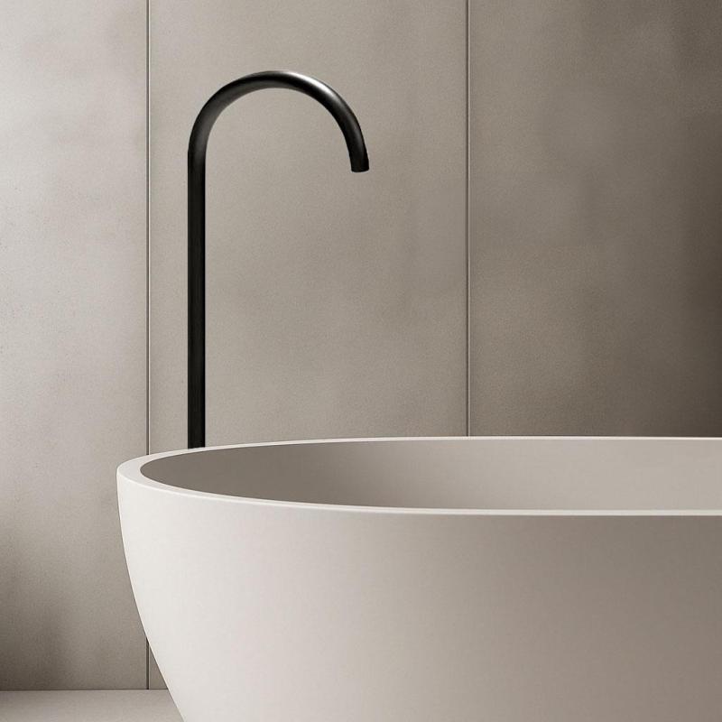 Caño Waterevolution Flow para bañera de pie negro mate T1673PR