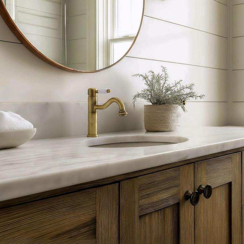 Grifo PB Classic para lavabo pilar bronce 1208592572