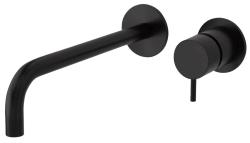 Grifo empotrado para lavabo Watervolution Flow negro mate con caño de 21 cm T116BPR-21