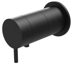 Termostato de ducha empotrado Watervolution Flow con roseta redonda en negro mate 1208778082 T142TBPR