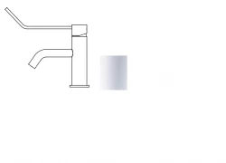 Grifo de lavabo Waterevolution Flow incluido tapón click blanco mate T111BR