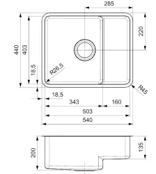 Fregadero Reginox Niagara completo de lujo de acero inoxidable de un seno y medio B19N3LLU06LDS R25789