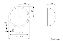 Fregadero Reginox Caribbean SP-CC de acero inoxidable para montaje enrasado B30G6LLU01GDS.1