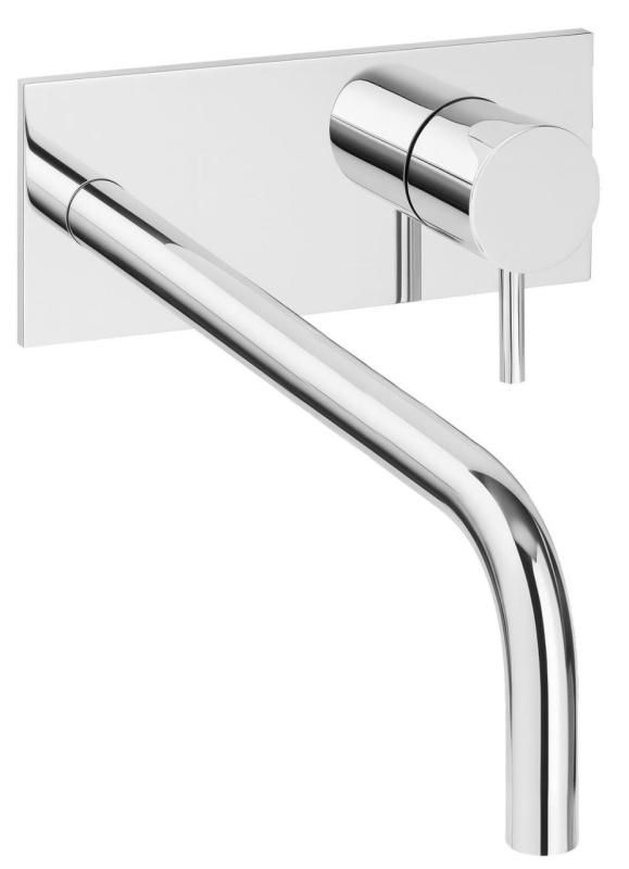Mezclador de lavabo Waterevolution Flow empotrado con embellecedor cromado y caño 21cm T1161B01-21