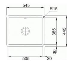 Fregadero Franke Fraceram Kubus KBK110.50 Magnolia bajo encimera 1260335880