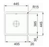 Franke spoelbak Fraceram Kubus KBK 110.40 Magnolia onderbouw 1260335875