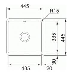 Fregadero Franke Fraceram Kubus KBK 110.40 Onyx de montaje inferior 1260335878