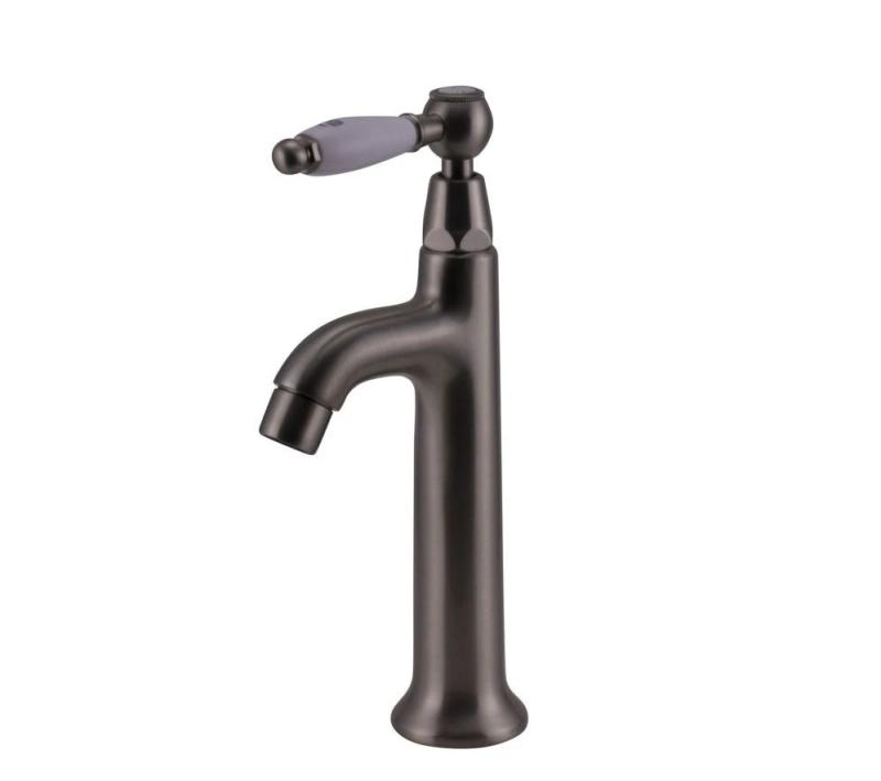 Grifo de lavabo PB Classic con palanca blanca agua fría con acero inoxidable 1208853932