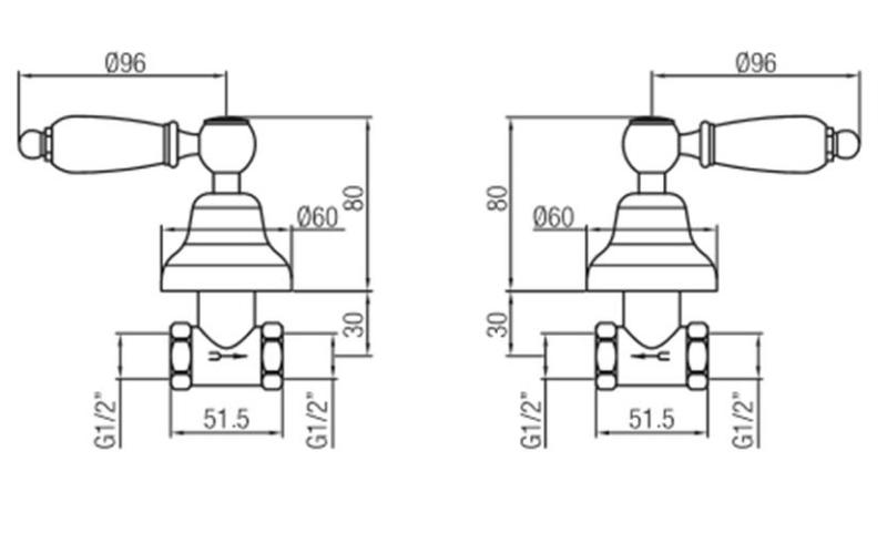 Kit PB Classic de ducha empotrado con palancas blancas acero inoxidable 1208854582