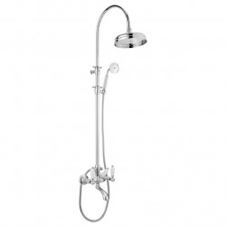 Conjunto de ducha PB Classic para baño de montaje en superficie con efecto lluvia acero inoxidable 1208854832