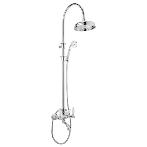 Conjunto de ducha PB Classic para baño de montaje en superficie con efecto lluvia acero inoxidable 1208854832