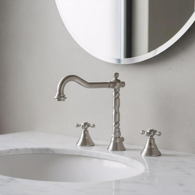 Grifo PB Classic de 3 orificios para lavabo caño fuerte 18,5 cm Acero inoxidable 1208854952