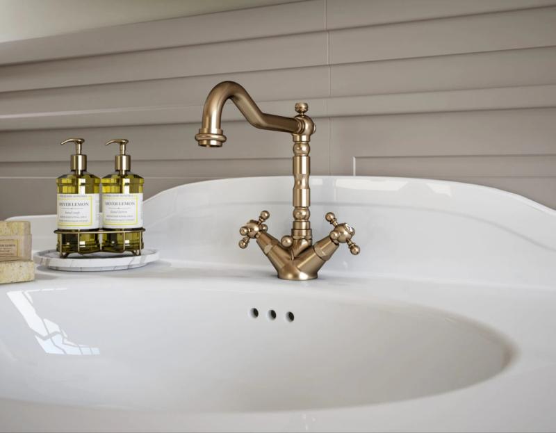 Grifo PB Classic para lavabo caño fuerte 18,5 cm Bronce 1208854962