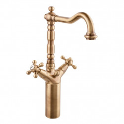 Grifo PB Classic de lavabo con caño alto y caño fuerte 18 cm Color bronce 1208854992