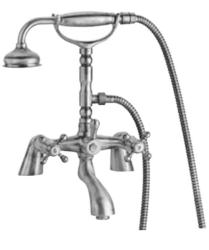 Grifo mezclador de baño PB Classic con pomos fuertes y teleducha Acero inoxidable 1208855232