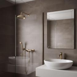 PB grifo de ducha clásico con manijas en forma de estrella, incluye ducha de mano Bronce 1208855282