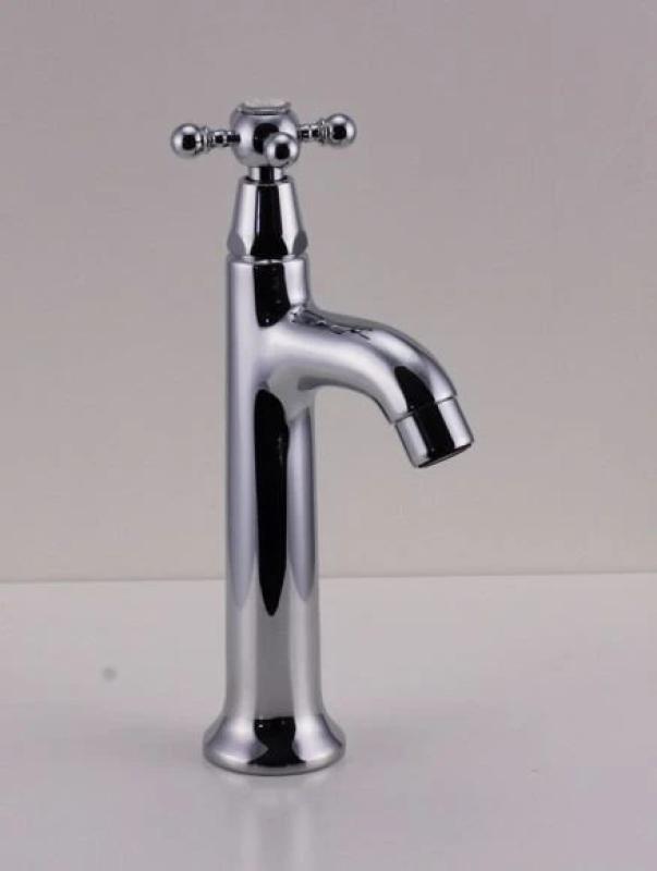 Grifo de lavabo PB Classic con pomo de estrella agua fría cromado 1208855532