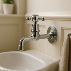 Grifo PB Classic mural con pomo de estrella agua fría cromado 1208855592