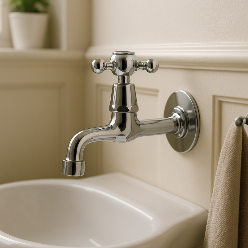 Grifo PB Classic mural con pomo de estrella agua fría cromado 1208855592